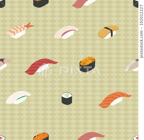 壽司無縫圖案背景 壽司無縫圖案背景 102012227