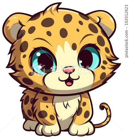 Funny and cute leopard transparency sticker. 102012623