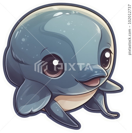 Funny and cute porpoise transparency sticker. Funny and cute porpoise transparency sticker. 102012737