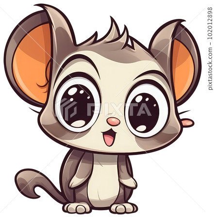 Funny and cute shrew transparency sticker. Funny and cute shrew transparency sticker. 102012898