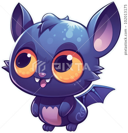 Funny and cute bat transparency sticker. Funny and cute bat transparency sticker. 102013175