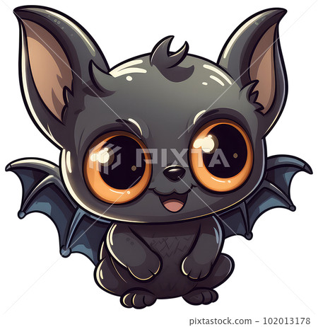 Funny and cute bat transparency sticker. Funny and cute bat transparency sticker. 102013178