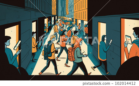 迷茫數字社會的人圖片 102014412