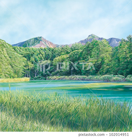 Scenery of Rurinuma in Urabandai 102014951