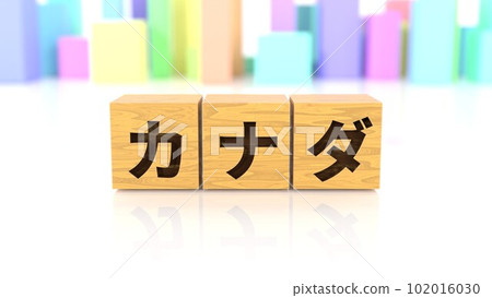 印有加拿大國名的木塊 印有加拿大國名的木塊 102016030