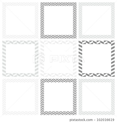 Simple geometric pattern decorative frame set chevron herringbone Simple geometric pattern decorative frame set chevron herringbone 102016619