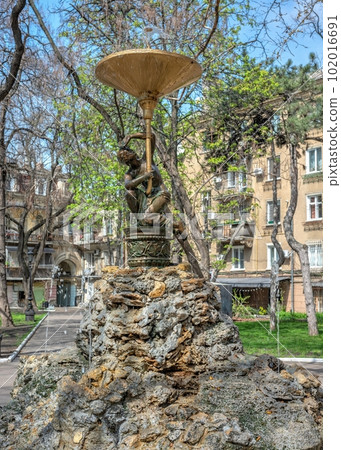 Fountain in the Palais Royal square in Odessa, Ukraine Fountain in the Palais Royal square in Odessa, Ukraine 102016691