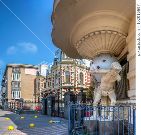 Historical Falz-Fein building on the Gogol street in Odessa, Ukraine Historical Falz-Fein building on the Gogol street in Odessa, Ukraine 102016697