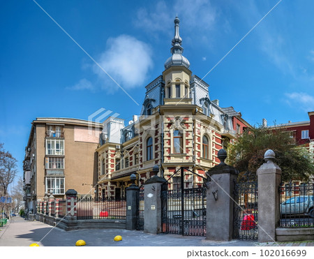 Historical Falz-Fein building on the Gogol street in Odessa, Ukraine Historical Falz-Fein building on the Gogol street in Odessa, Ukraine 102016699