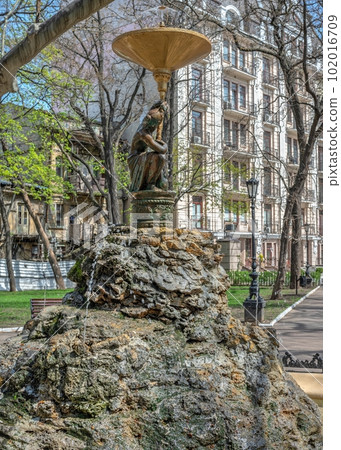 Fountain in the Palais Royal square in Odessa, Ukraine Fountain in the Palais Royal square in Odessa, Ukraine 102016709