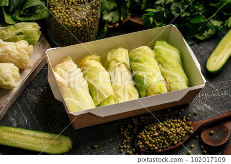 Russian cabbage rolls golubtsy with minced beef Russian cabbage rolls golubtsy with minced beef 102017109