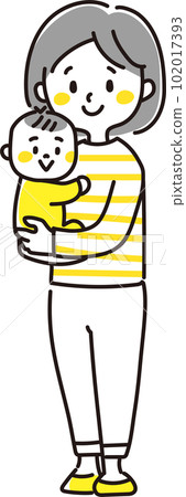 Mother holding a baby Mother holding a baby 102017393
