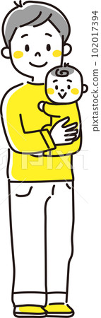 Dad holding a baby 102017394