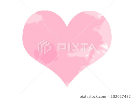Pink heart watercolor 102017482