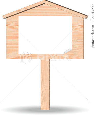 Japanese-style wooden sign with paper 102017652