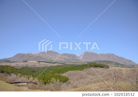 Mountainside with fan terraced rice fields Mountainside with fan terraced rice fields 102018532