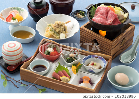 Japanese food, Japanese cuisine, low dining table, summer Japanese food, Japanese cuisine, low dining table, summer 102018990