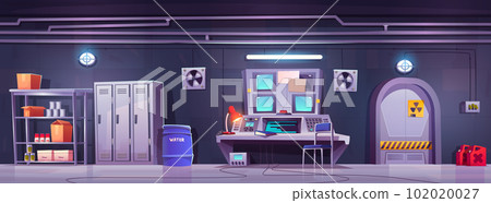 Underground bunker with secret laboratory vector Underground bunker with secret laboratory vector 102020027