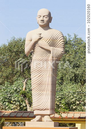Statue of Lord Buddhas Disciple, one of the Ten, Bodh Gaya, Bihar.. 102020160