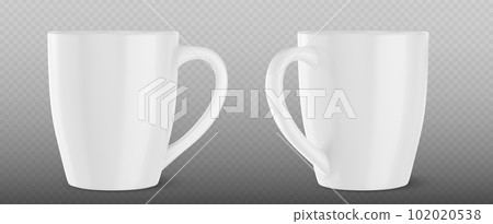 Clear coffee cup mockup transparent tea glass mug Vector Image