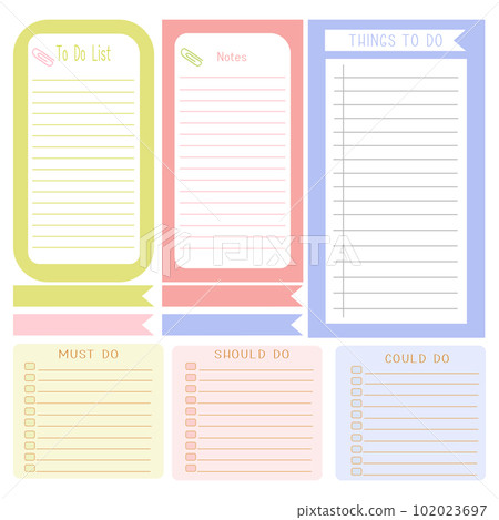To do list templates set  102023697
