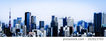 東京城市景觀和東京鐵塔,東京城市景觀和商業區框架,橫幅材料 東京城市景觀和東京鐵塔,東京城市景觀和商業區框架,橫幅材料 102023783
