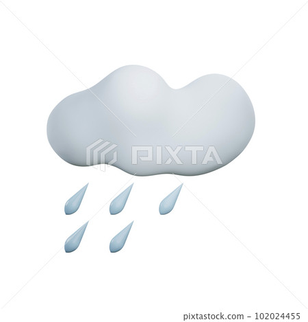 rainy weather icon, 3d render rainy weather icon, 3d render 102024455