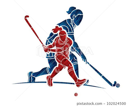 Group of Field Hockey Sport Team Mix Action Female Players Cartoon Graphic Vector Group of Field Hockey Sport Team Mix Action Female Players Cartoon Graphic Vector 102024500