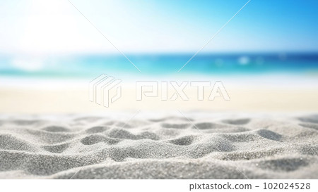 Sparkling Blue Waters, white Sand. created with Generative AI 102024528