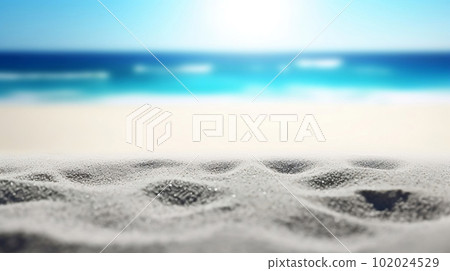 Sparkling Blue Waters, white Sand. created with Generative AI 102024529