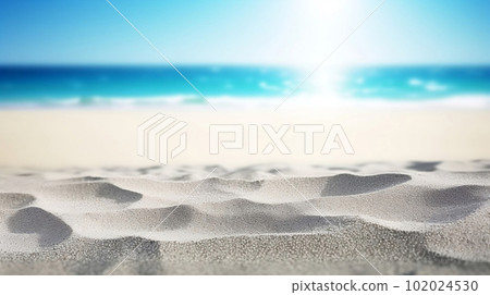 Sparkling Blue Waters, white Sand. created with Generative AI 102024530