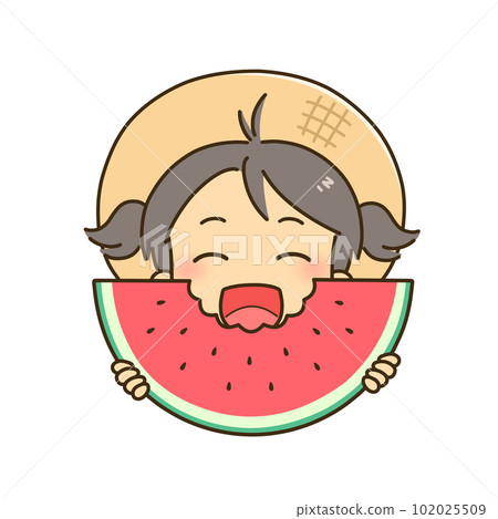 一個吃西瓜的女孩 一個吃西瓜的女孩 102025509