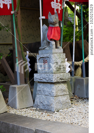 Tanashi 神社的 Inari 神 [日本圖片] 102025829