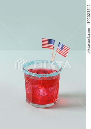 Patriotic red pomegranate margarita for July 4th. Patriotic red pomegranate margarita for July 4th. 102025841