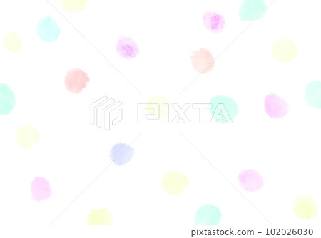 Watercolor background of polka dots 102026030