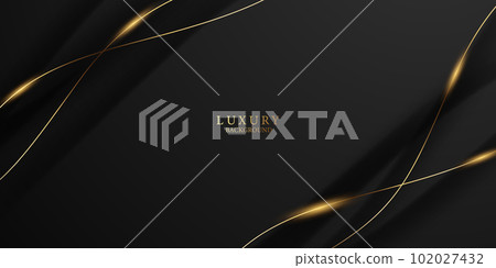 Abstract modern design black background with luxury golden elements vector illustration. Abstract modern design black background with luxury golden elements vector illustration. 102027432