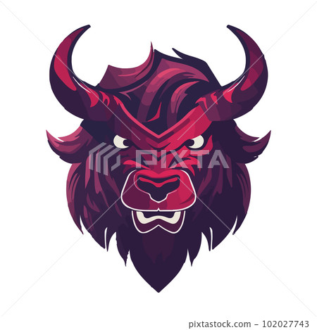 Bull mascot logo design vector with modern illustration concept style for badge, emblem and t-shirt printing. Angry bull illustration for sport team Bull mascot logo design vector with modern illustration concept style for badge, emblem and t-shirt printing. Angry bull illustration for sport team 102027743
