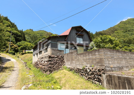 Iwate Yamada Town Scenery with a ranch 102028191