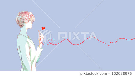 繫著命運紅線的孤獨男子 102028976