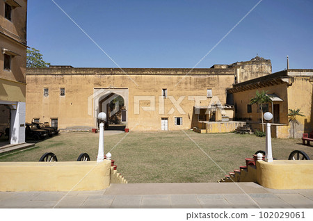 Exteriors of Shivgarh Fort, now converted in to a Heritage Hotel. It was built by Thakur Kesri Singh Ji in 1750, located in Dundlod, Shekhawati, Rajasthan, India Exteriors of Shivgarh Fort, now converted in to a Heritage Hotel. It was built by Thakur Kesri Singh Ji in 1750, located in Dundlod, Shekhawati, Rajasthan, India 102029061