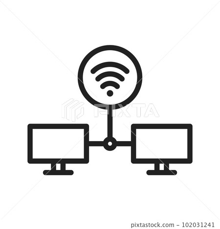 Shared Signals icon vector image. Suitable for mobile apps, web apps and print media. Shared Signals icon vector image. Suitable for mobile apps, web apps and print media. 102031241