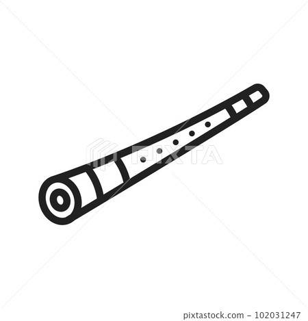 Shakuhachi icon vector image. Suitable for mobile apps, web apps and print media. Shakuhachi icon vector image. Suitable for mobile apps, web apps and print media. 102031247