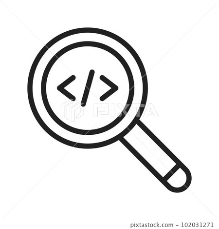 Search from Code icon vector image. Suitable for mobile apps, web apps and print media. Search from Code icon vector image. Suitable for mobile apps, web apps and print media. 102031271