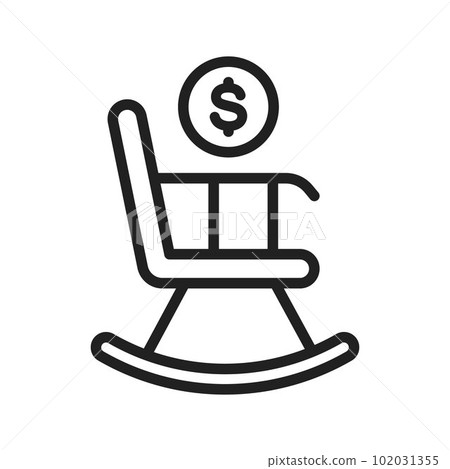 Retirement icon vector image. Suitable for mobile apps, web apps and print media. Retirement icon vector image. Suitable for mobile apps, web apps and print media. 102031355