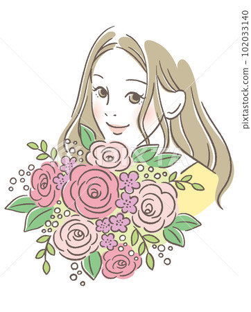 花束和女人 102033140