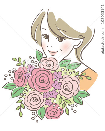 花束和資深婦女 花束和資深婦女 102033141