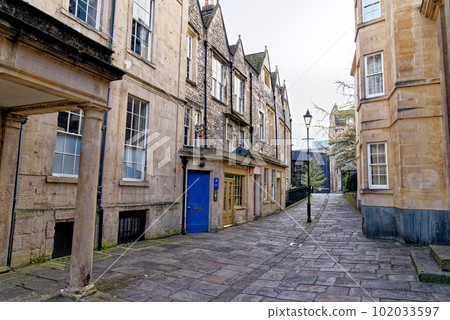 Street in Bath city center England UK 102033597