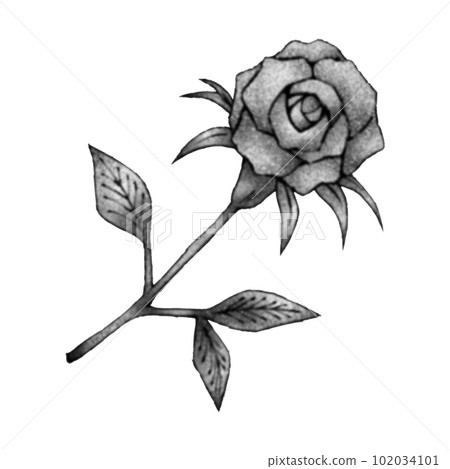 一朵玫瑰（單品）/水墨風 102034101