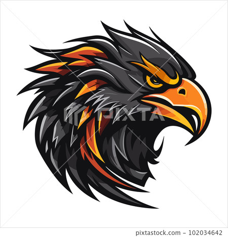 Furious Eagle Mascot Sticker