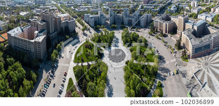 Aerial view on Derzhprom and university in Kharkiv Aerial view on Derzhprom and university in Kharkiv 102036899